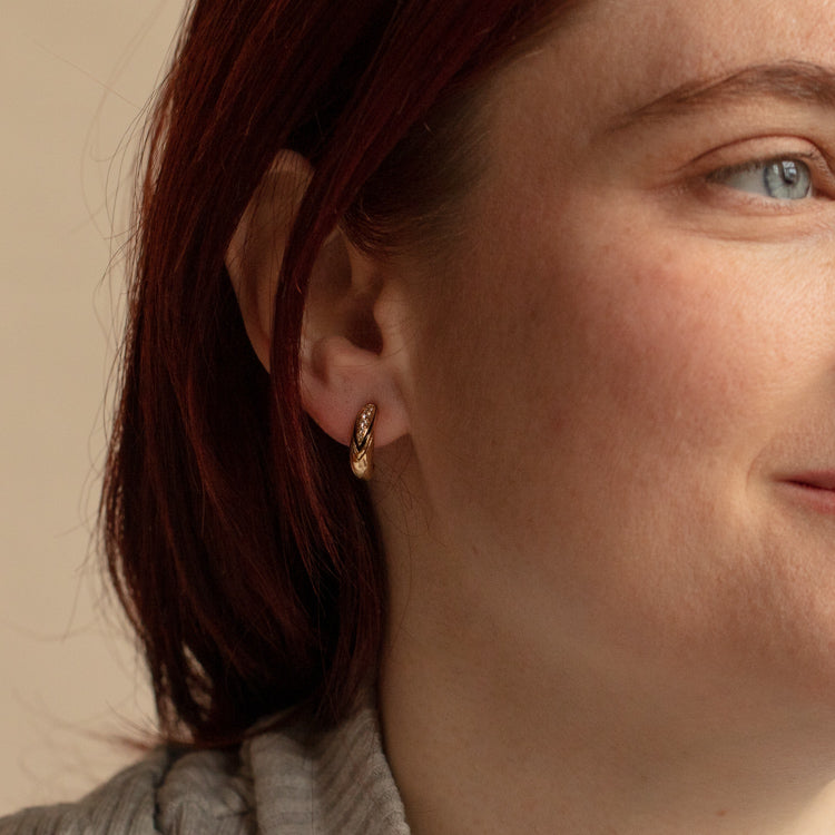 Ripley Black Mini Hoop Earrings