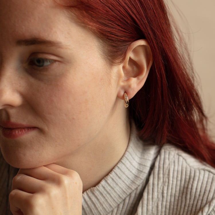 Ripley Black Mini Hoop Earrings