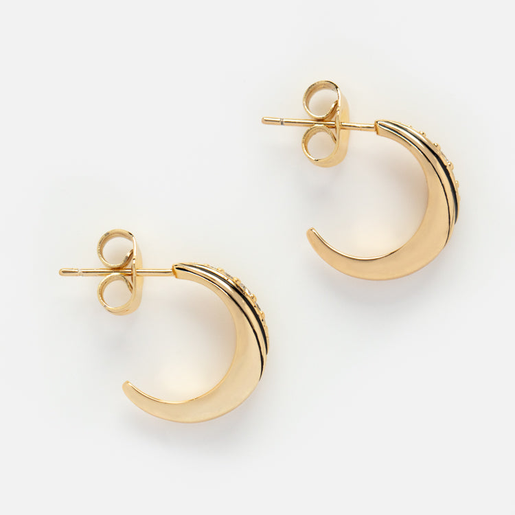 Ripley Black Mini Hoop Earrings