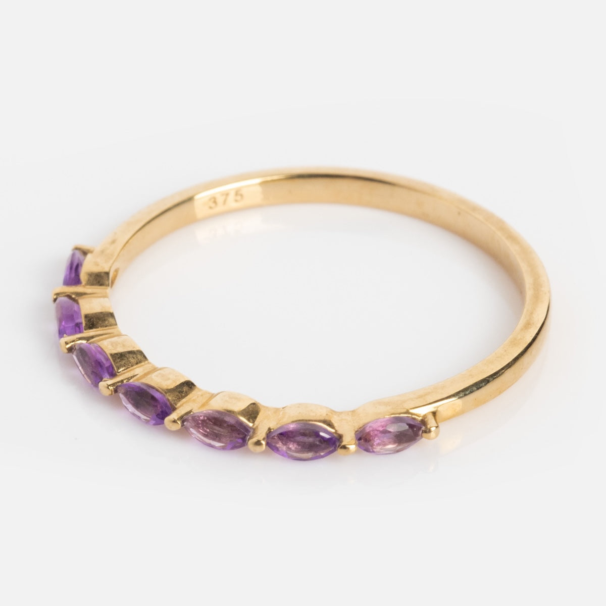 Solid Gold 2025 February Capsule Delicate Amethyst Stacking Ring