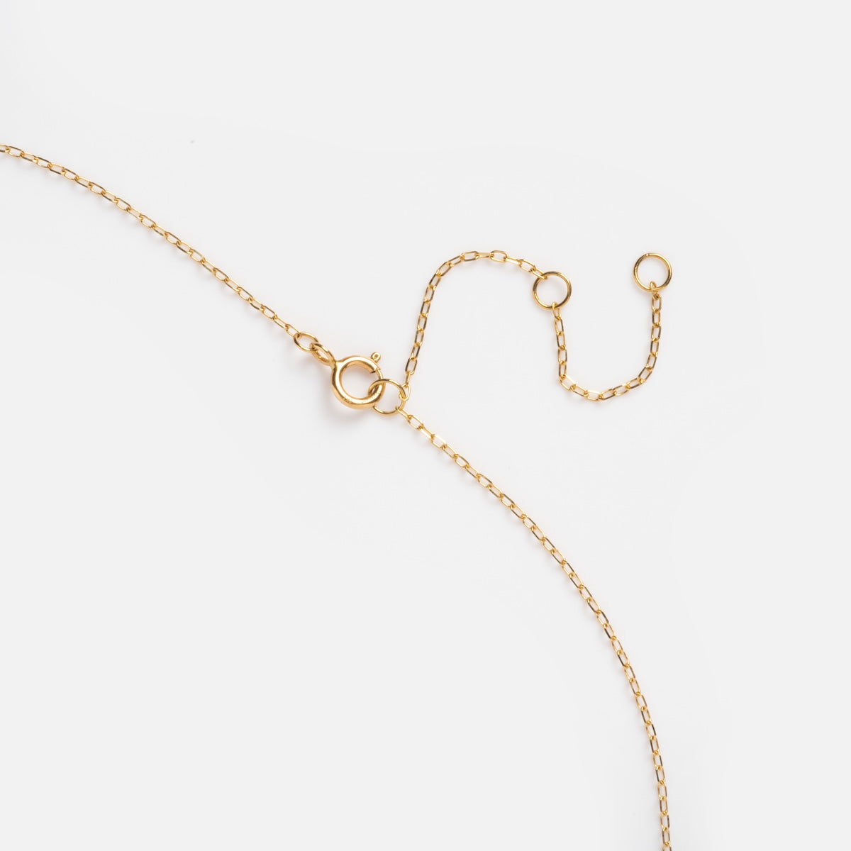 The Solid Gold 2025 February Capsule Classic Amethyst Pendant Necklace features an elegant amethyst pendant on a delicate gold chain with extender links and a spring ring clasp, showcased on a white background. Ideal as a February Birthstone necklace.