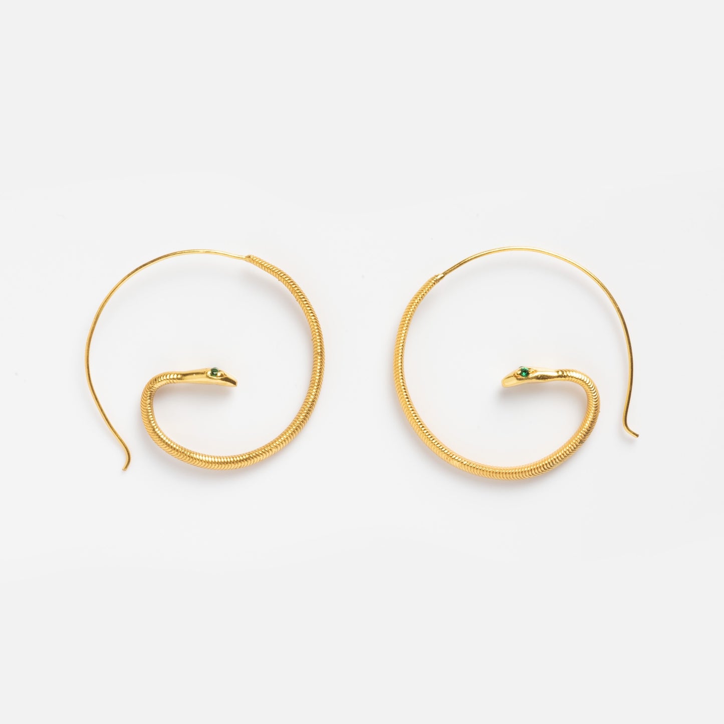 A pair of Mini Snake Hoops.