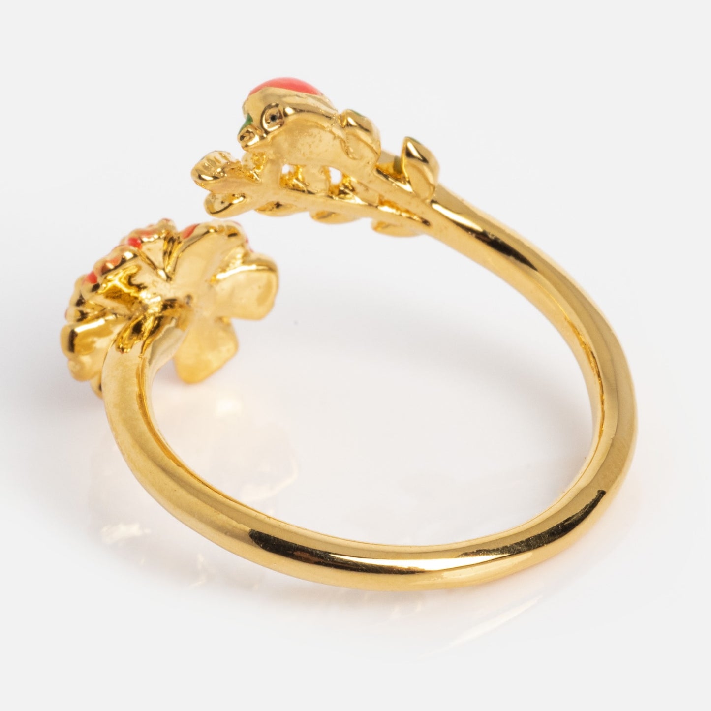 Blooming Color Adjustable Enamel Birth Flower Ring