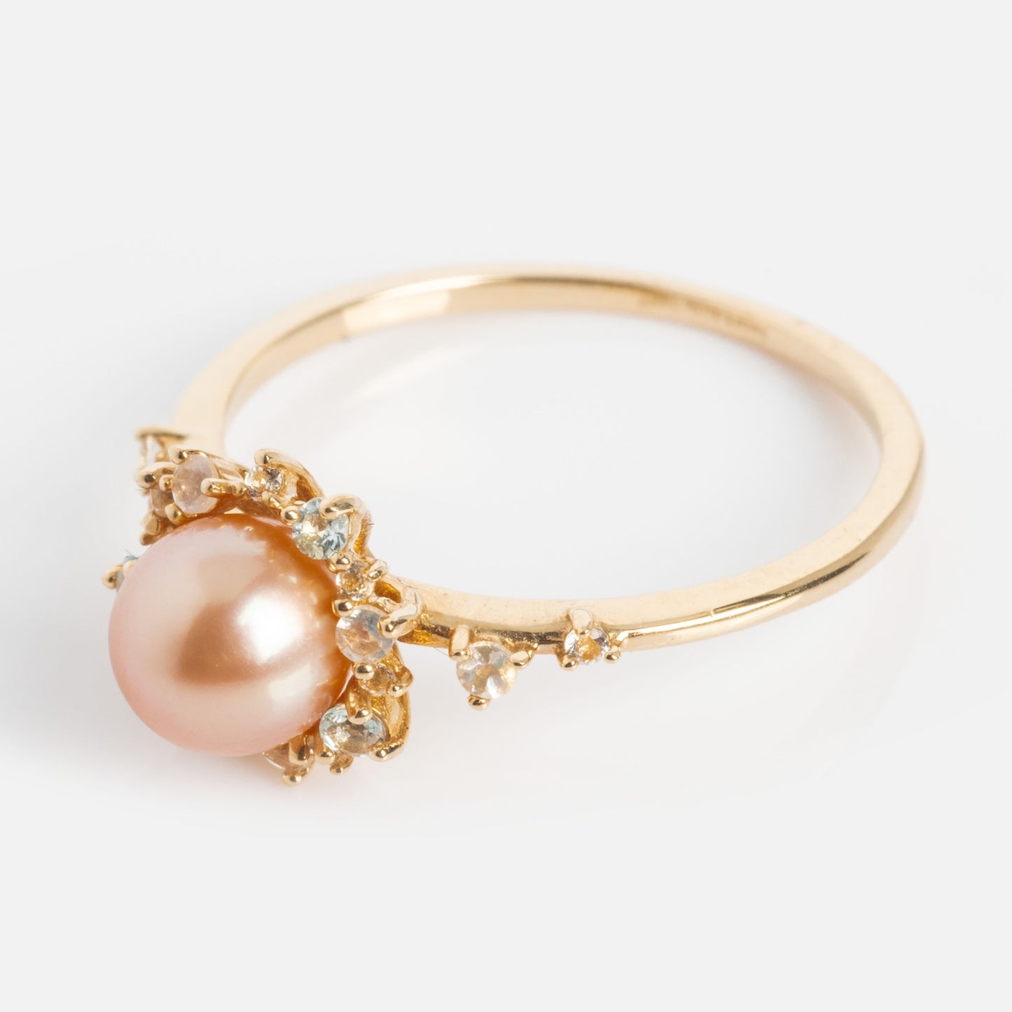 14k Pastel Pink Pearl Statement Ring