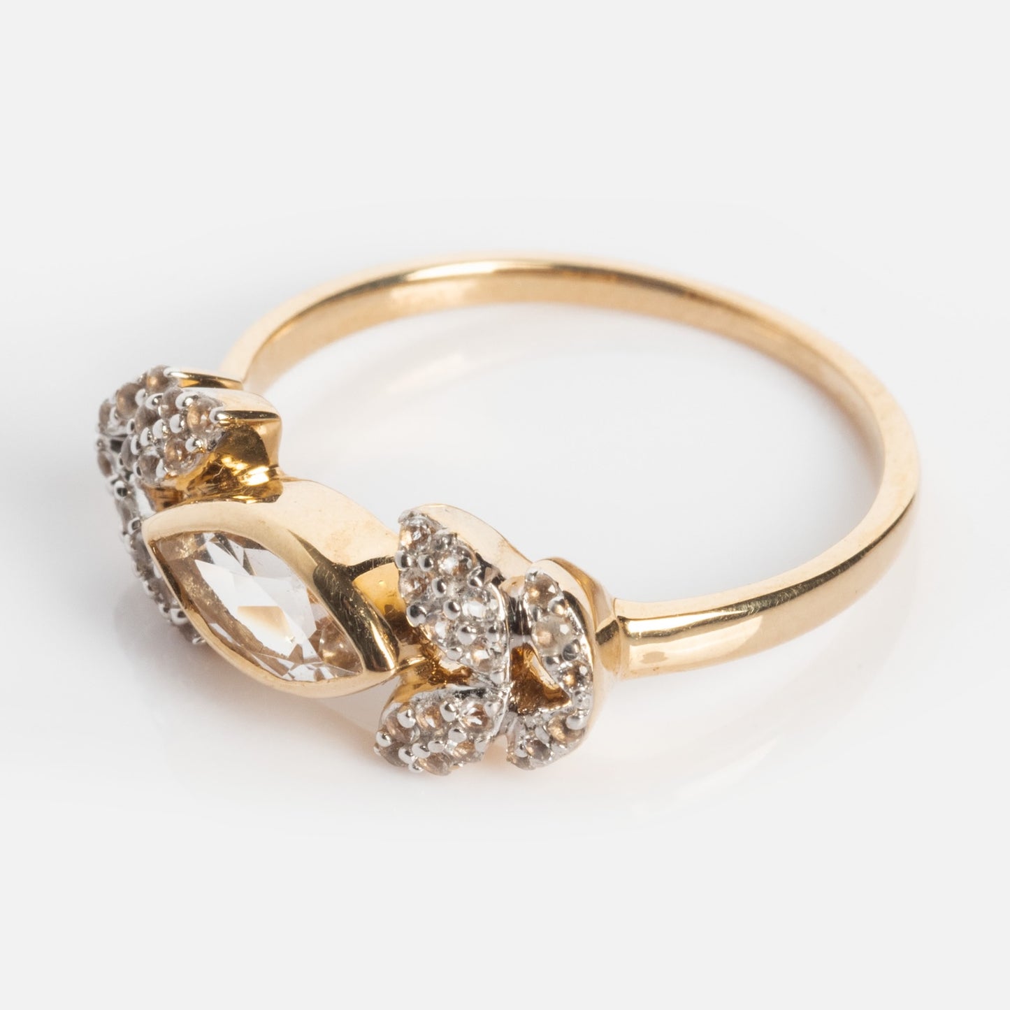 14k Vintage Inspired Laurel Crown Ring