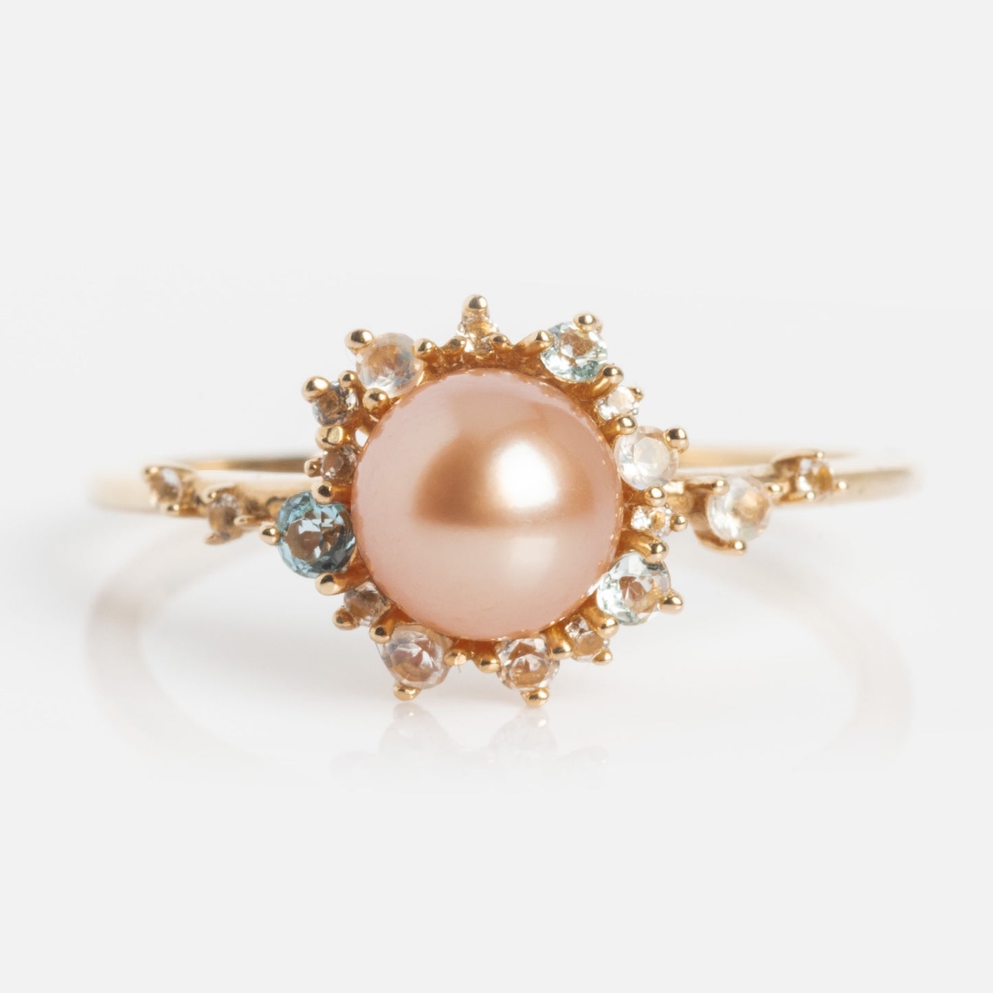 14k Pastel Pink Pearl Statement Ring