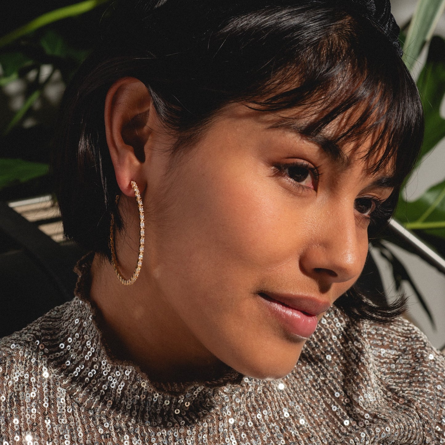 Large Dainty Marquise Hoops
