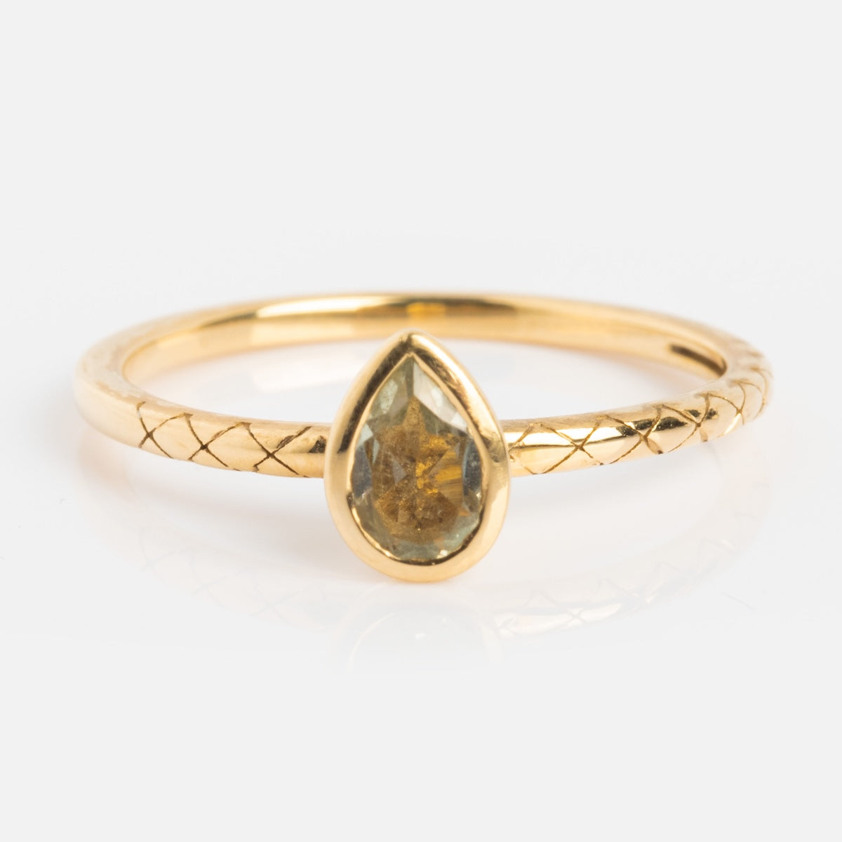 Solid Gold Amethyst Trio Ring Set