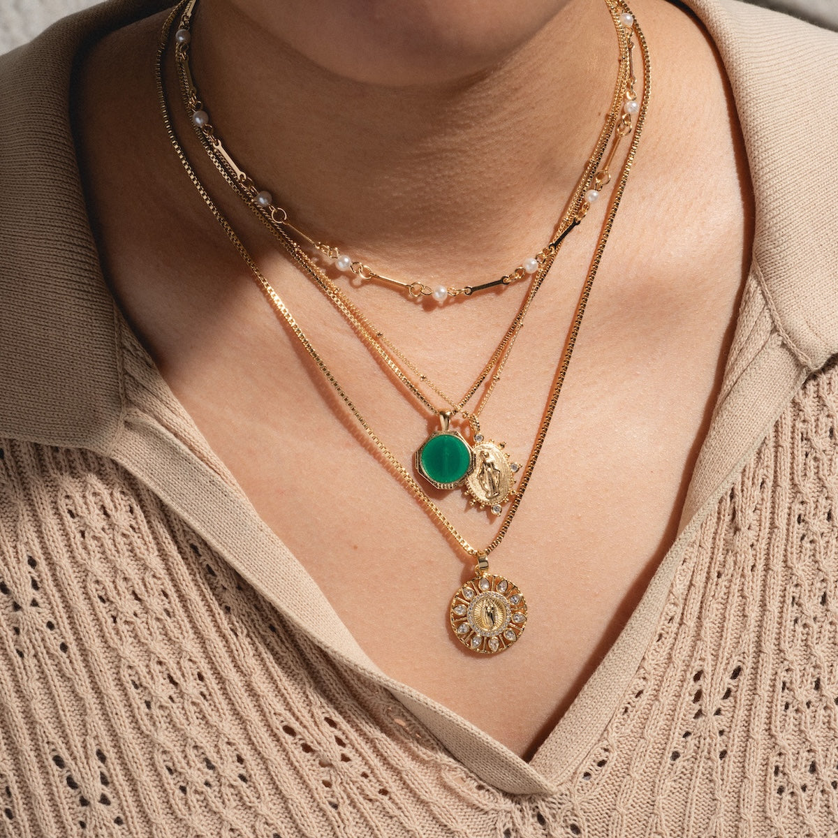 Lady Lourdes Pendant Necklace