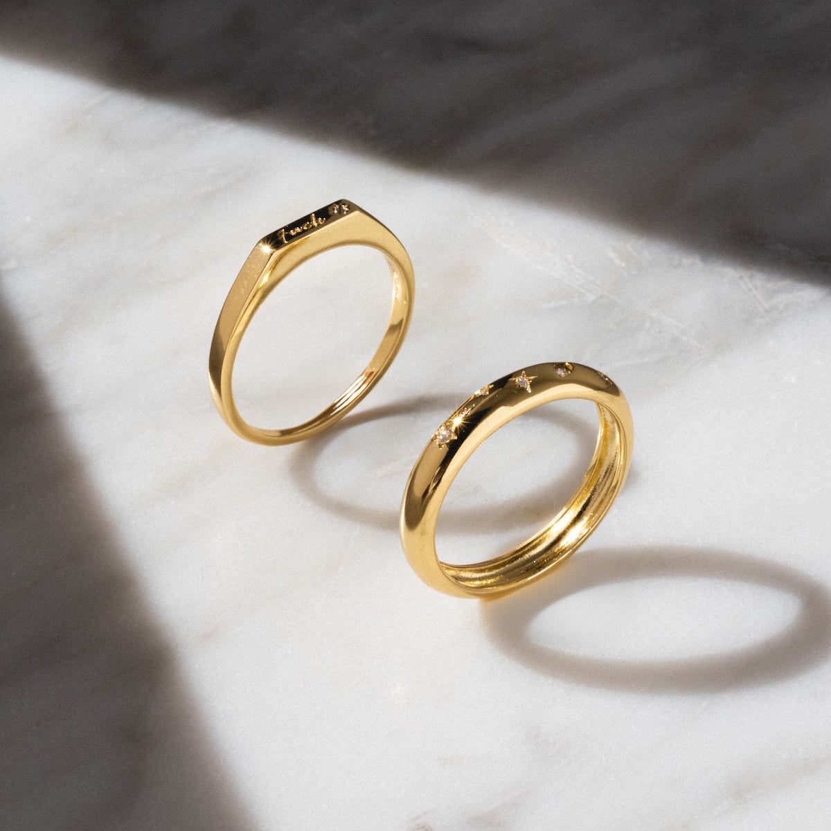 Tiny Fuck Bold Stacking Ring Set