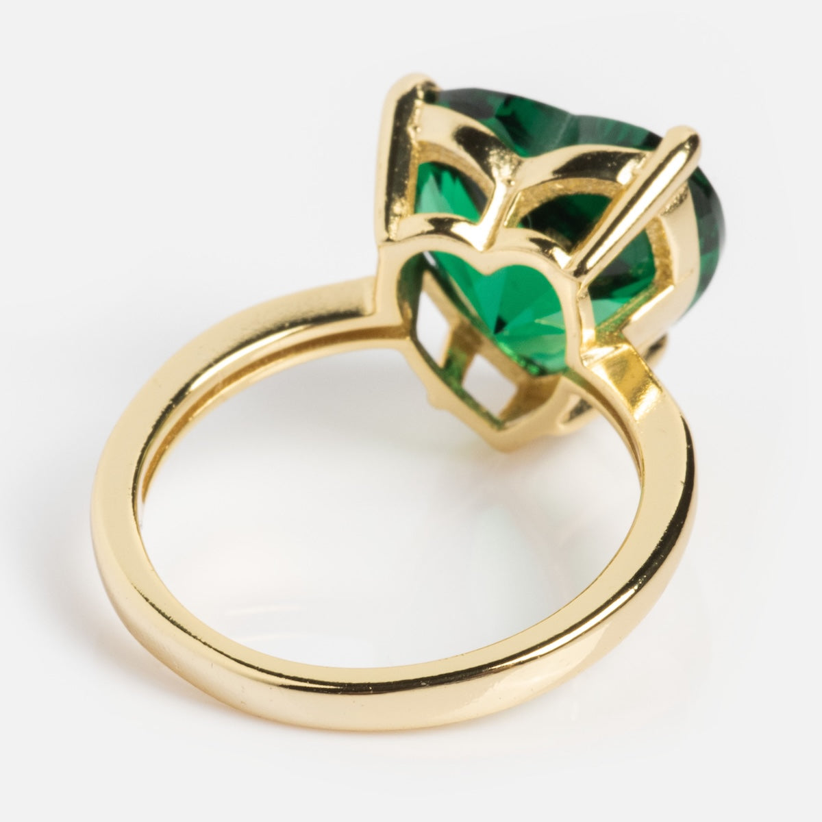 The Allison Emerald Heart Ring