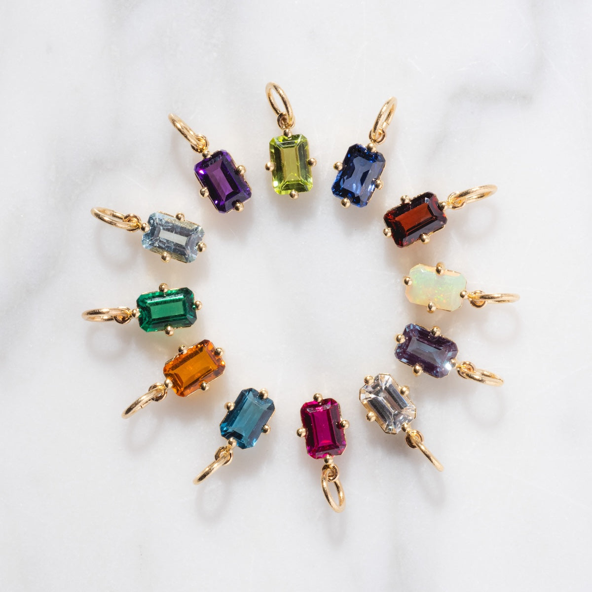 14k Mod Love Birthstone Charm