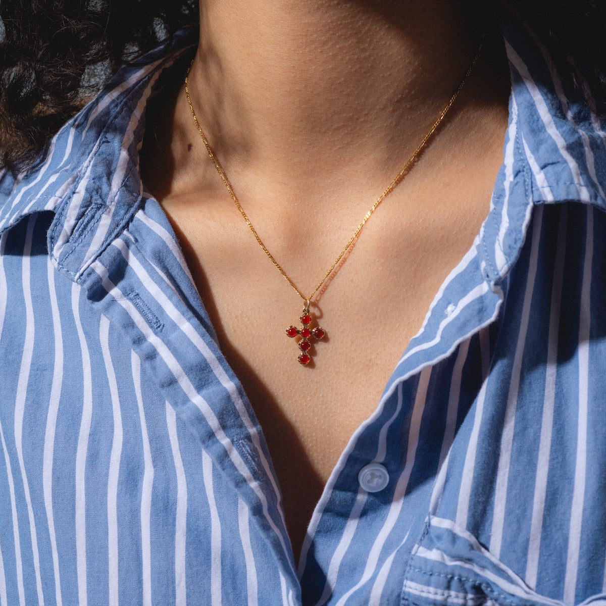 14k Vintage Revival Cross Charm
