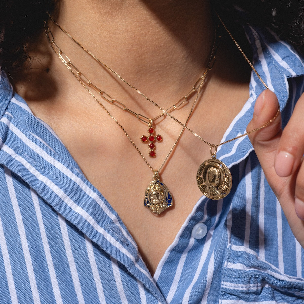 14k Vintage Revival Cross Charm