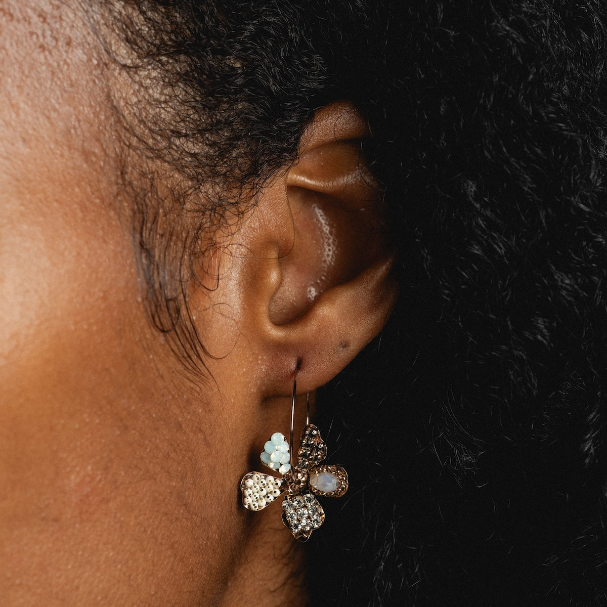 Primrose Drop Hoop Earrings