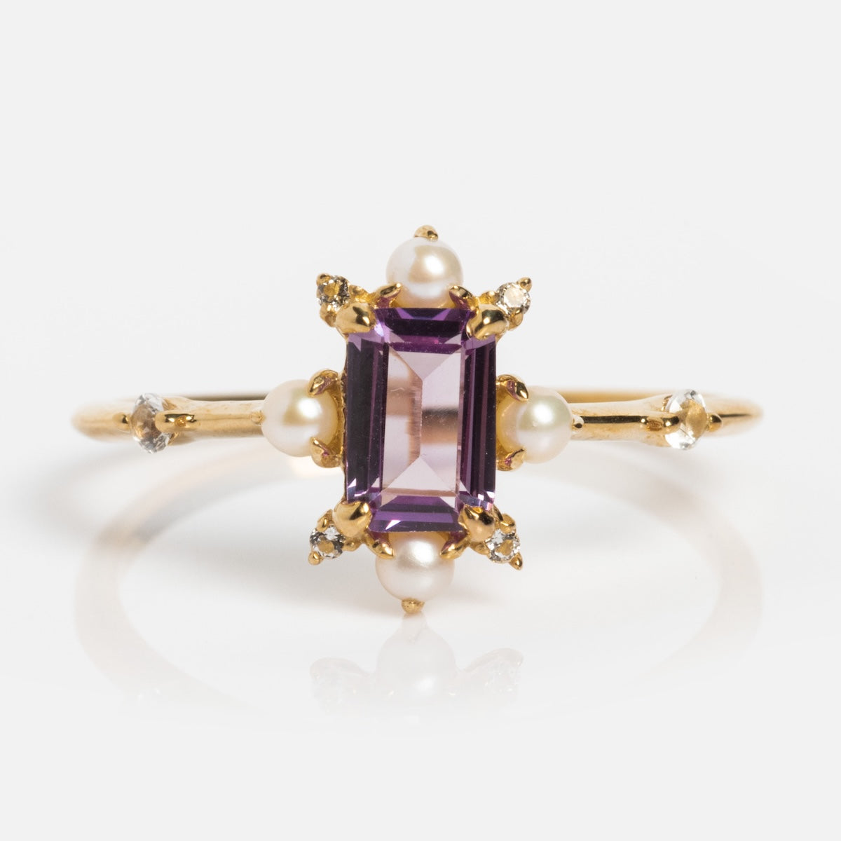 Solid Gold 2025 June Capsule Alexandrite and Pearl Statement Set with Free Gift