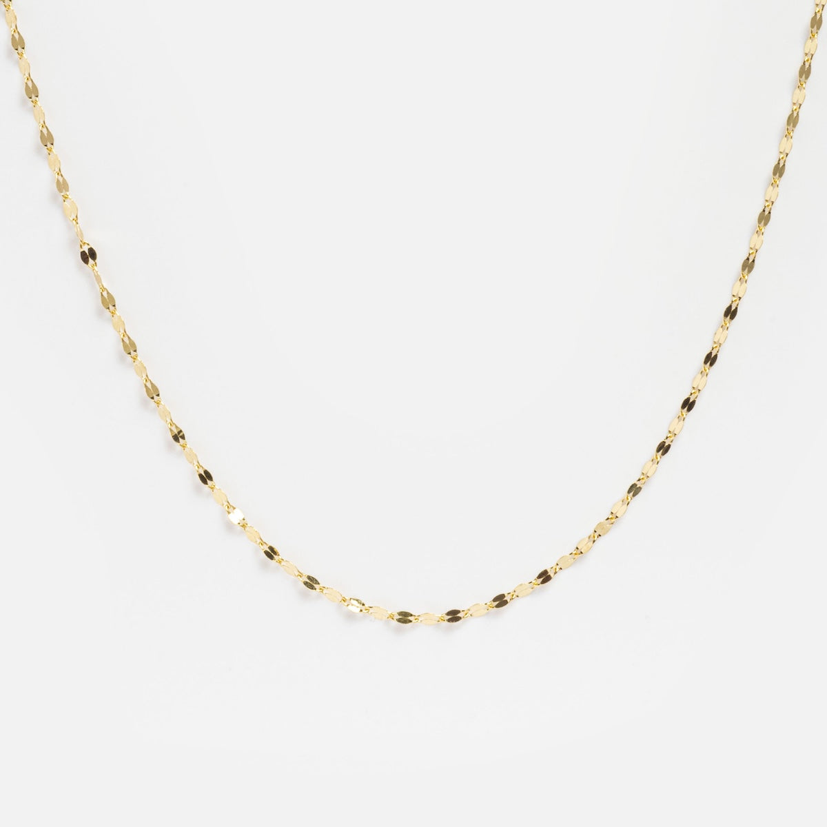 Solid Gold Italian Sparkle Link Chain
