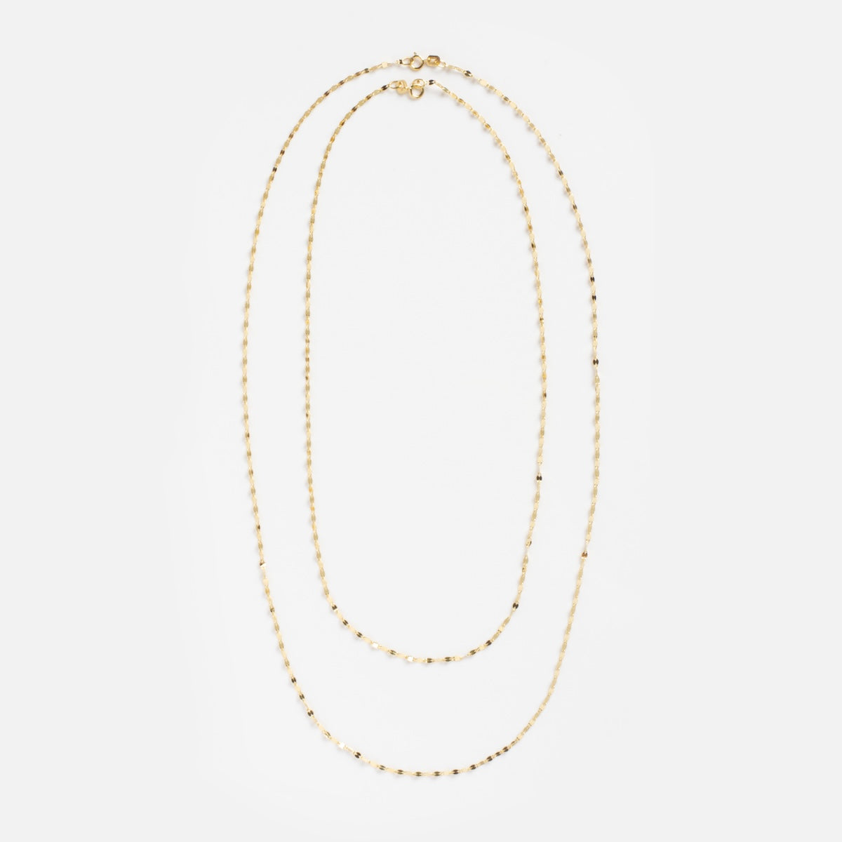 Solid Gold Italian Sparkle Link Chain