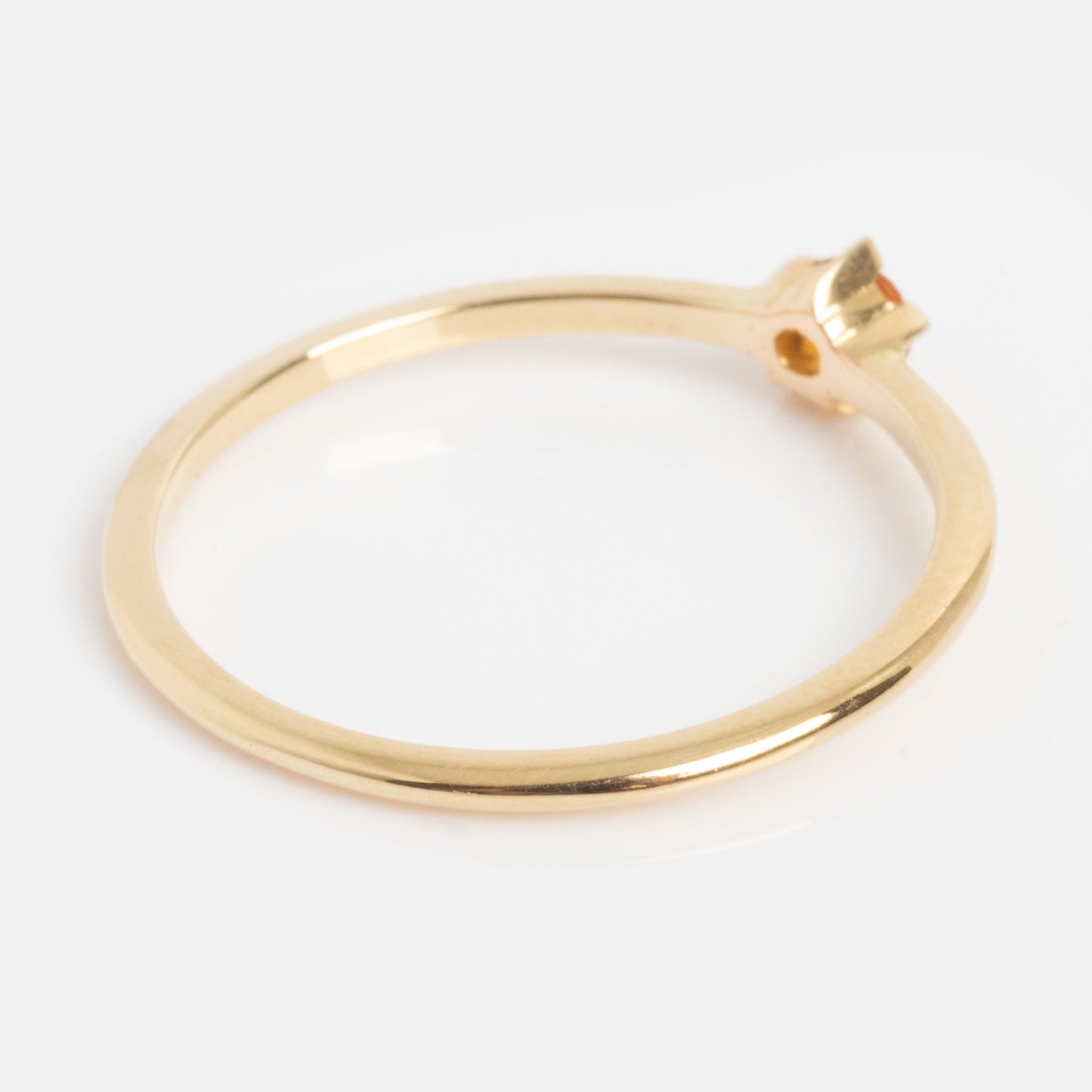 Solid Gold Citrine Dainty Starlight Ring