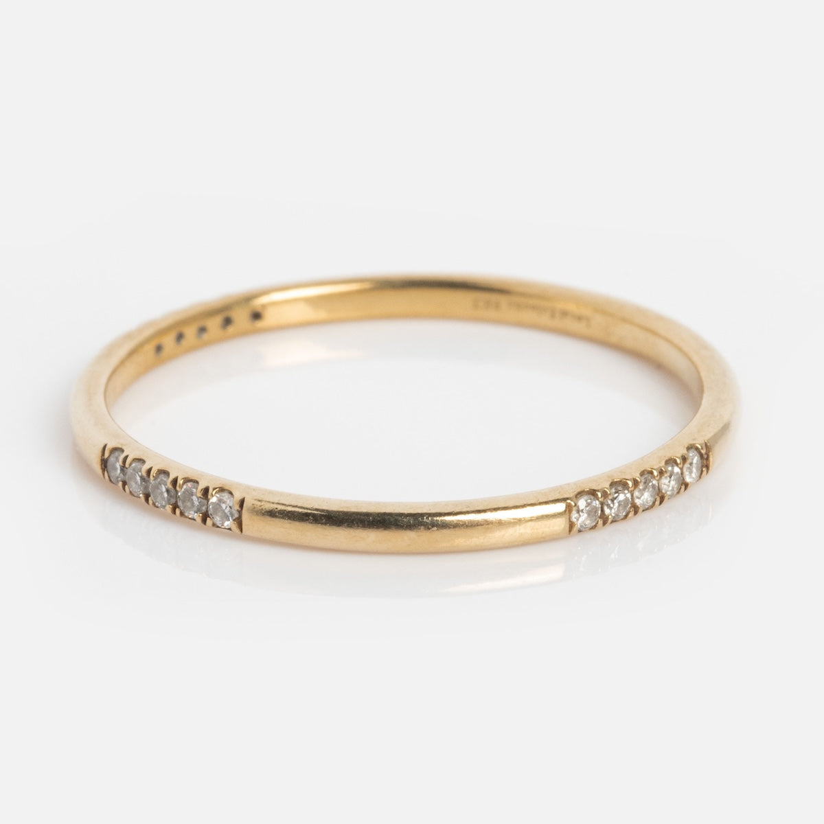 Solid Gold Dainty Diamond Stacking Ring Local Eclectic