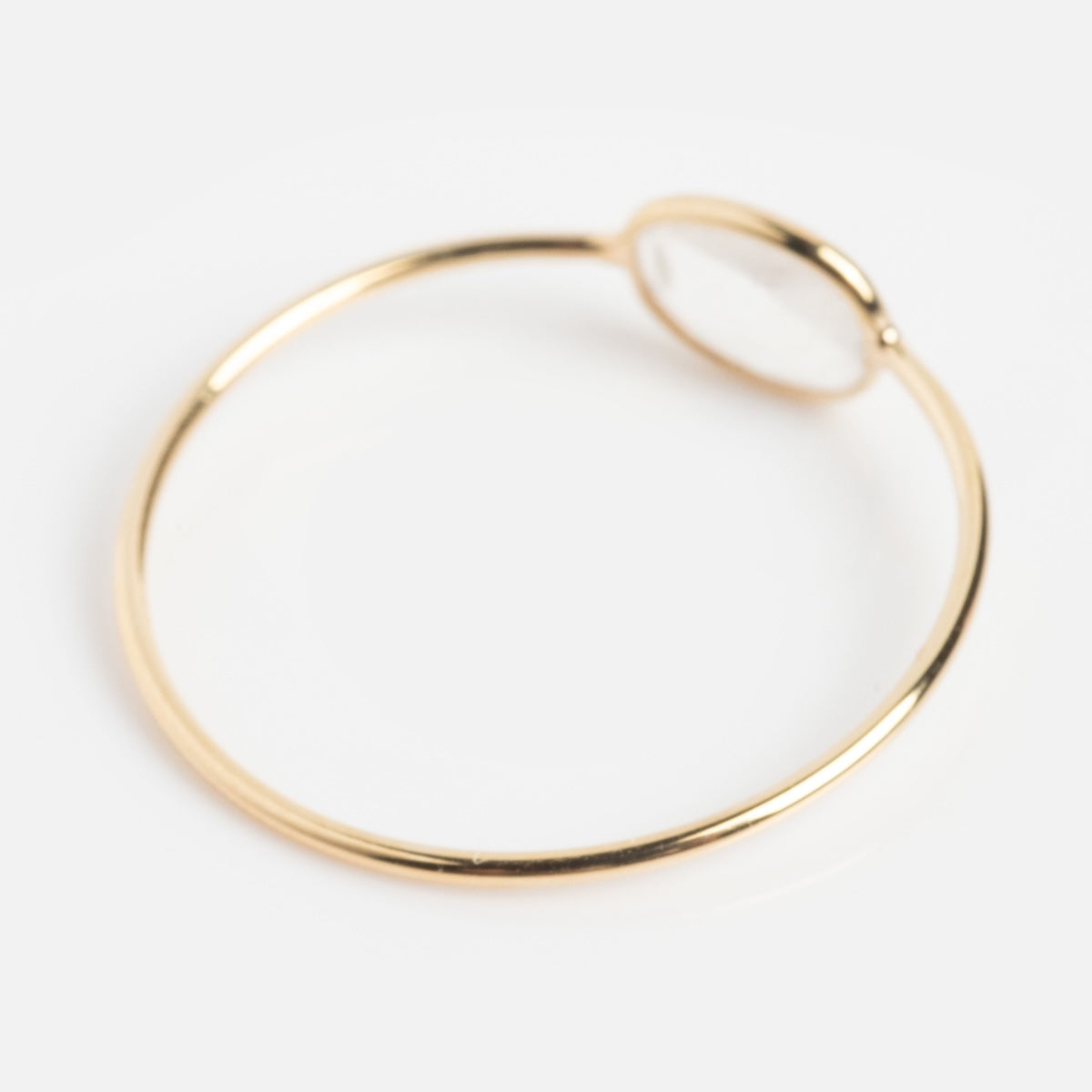 Solid Gold Horizon Moonstone Ring