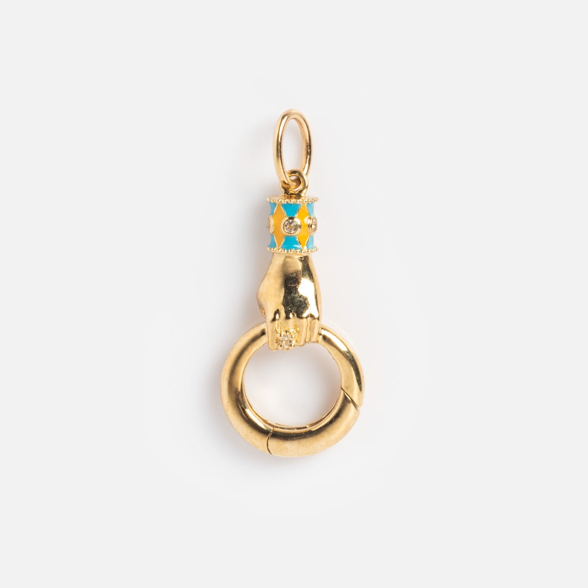Solid Gold Charm Clip
