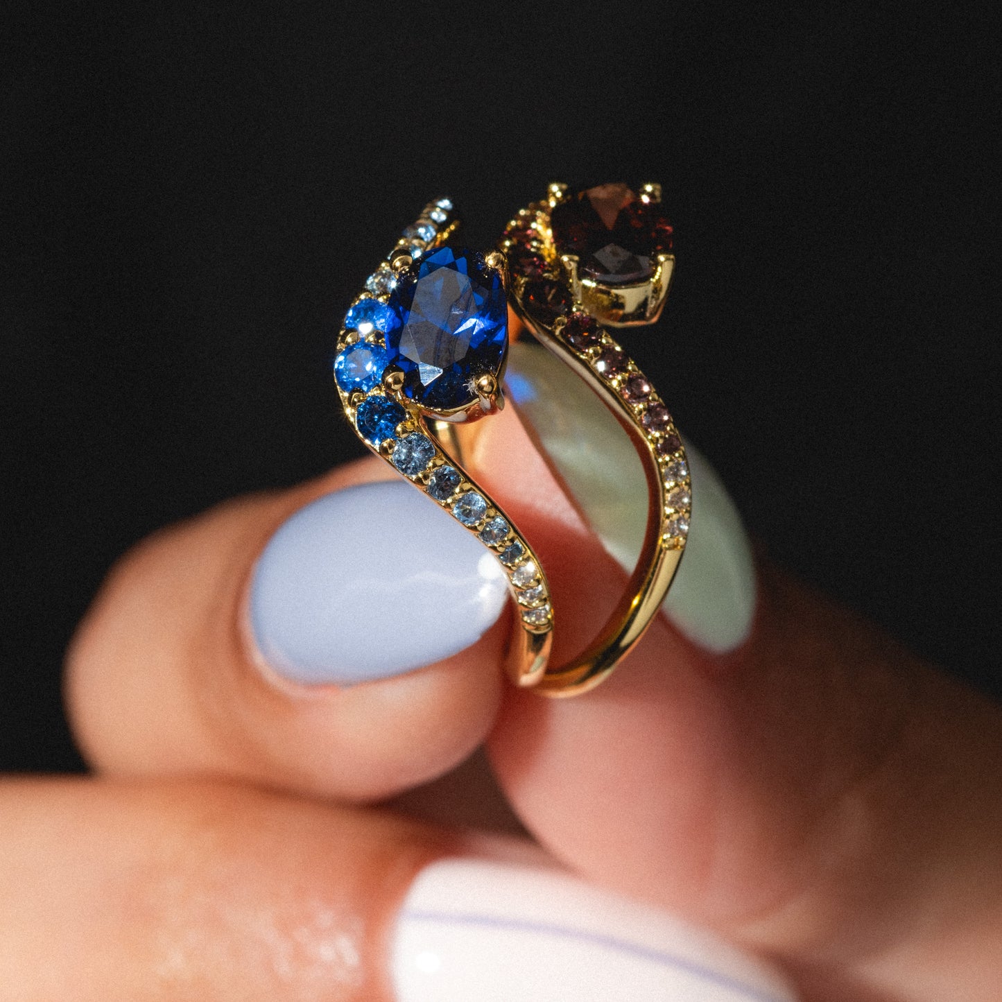 Main Character Floating Ombre Birthstone Ring