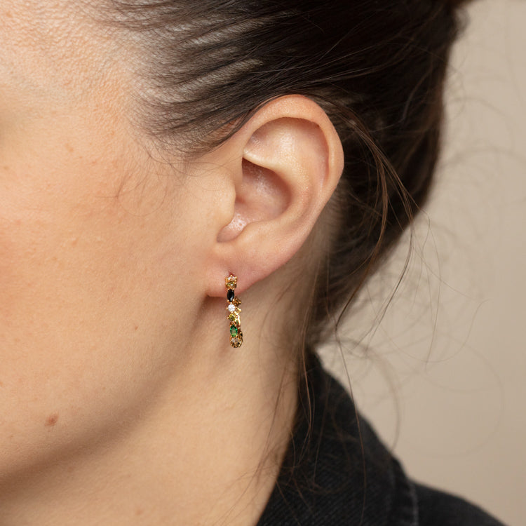 Shades Of Green Miley Hoops