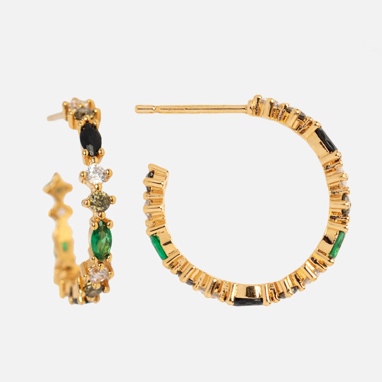 Shades Of Green Miley Hoops