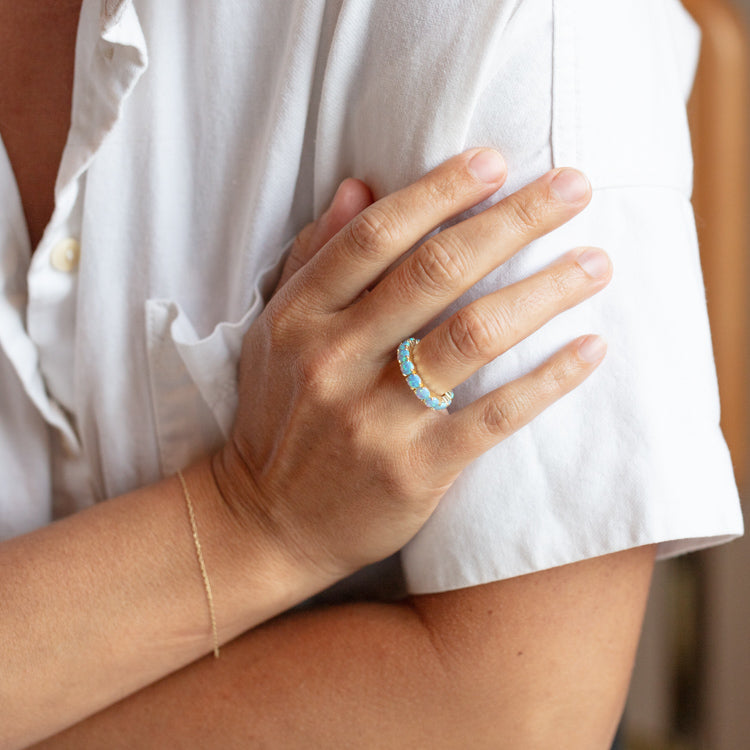 Grand Heiress Blue Opal Ring