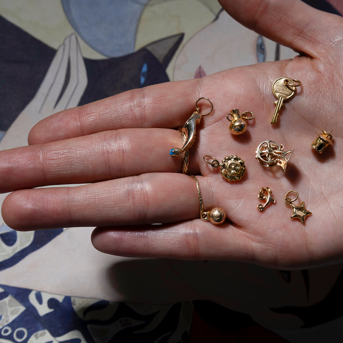 Vintage 14k Tiny Ball Charm