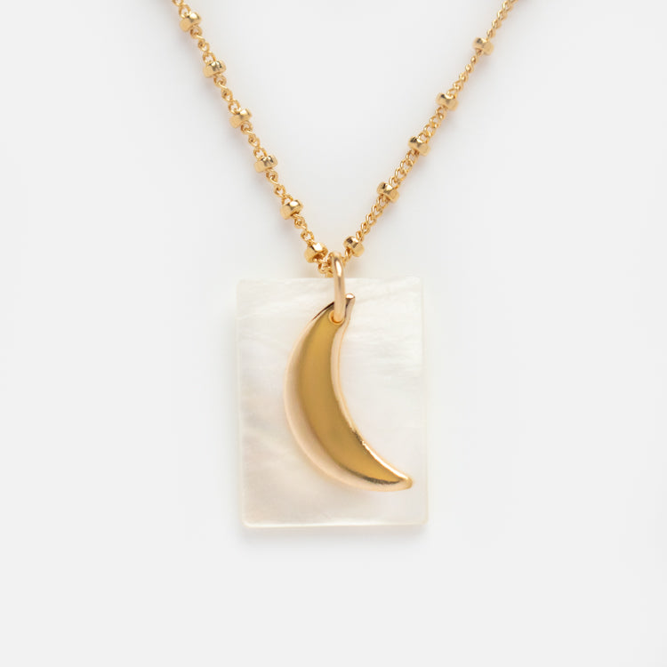 Noche Crescent Moon Necklace