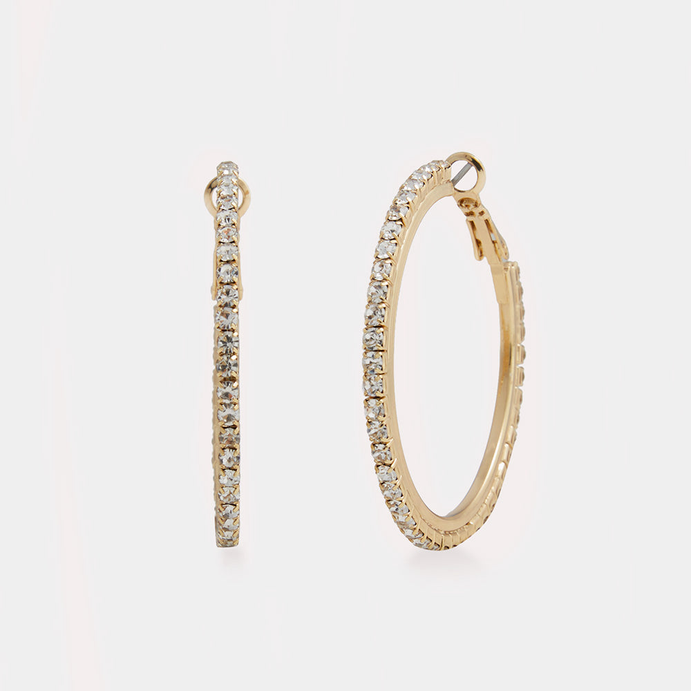 Catherine Pave Hoop Earrings