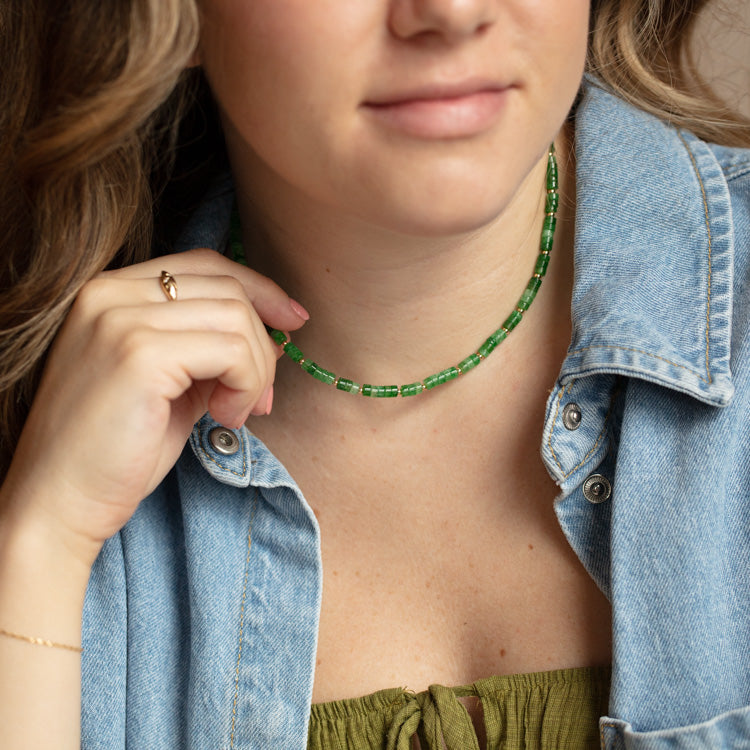 Luke Jade Beaded Necklace