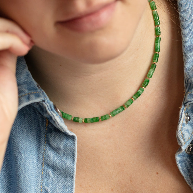Luke Jade Beaded Necklace