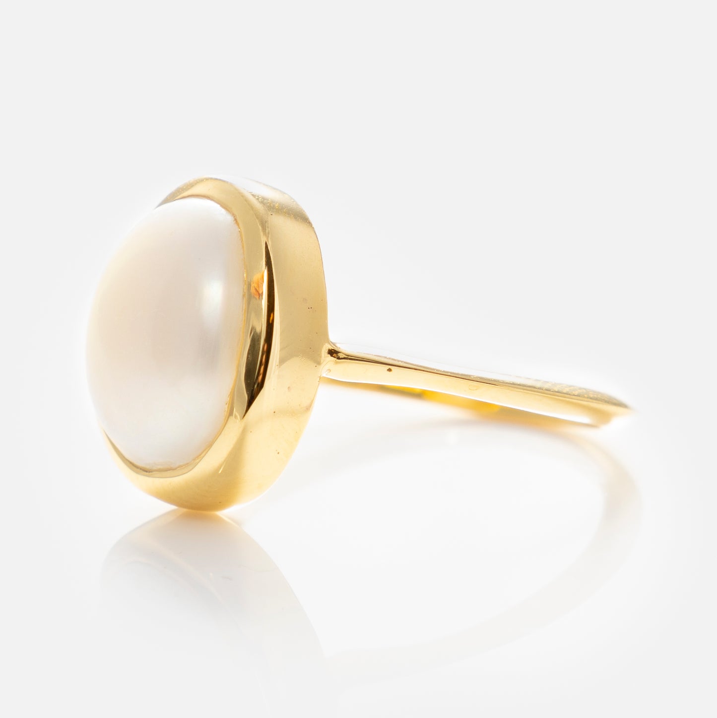 Simple Semi Precious Pearl Ring