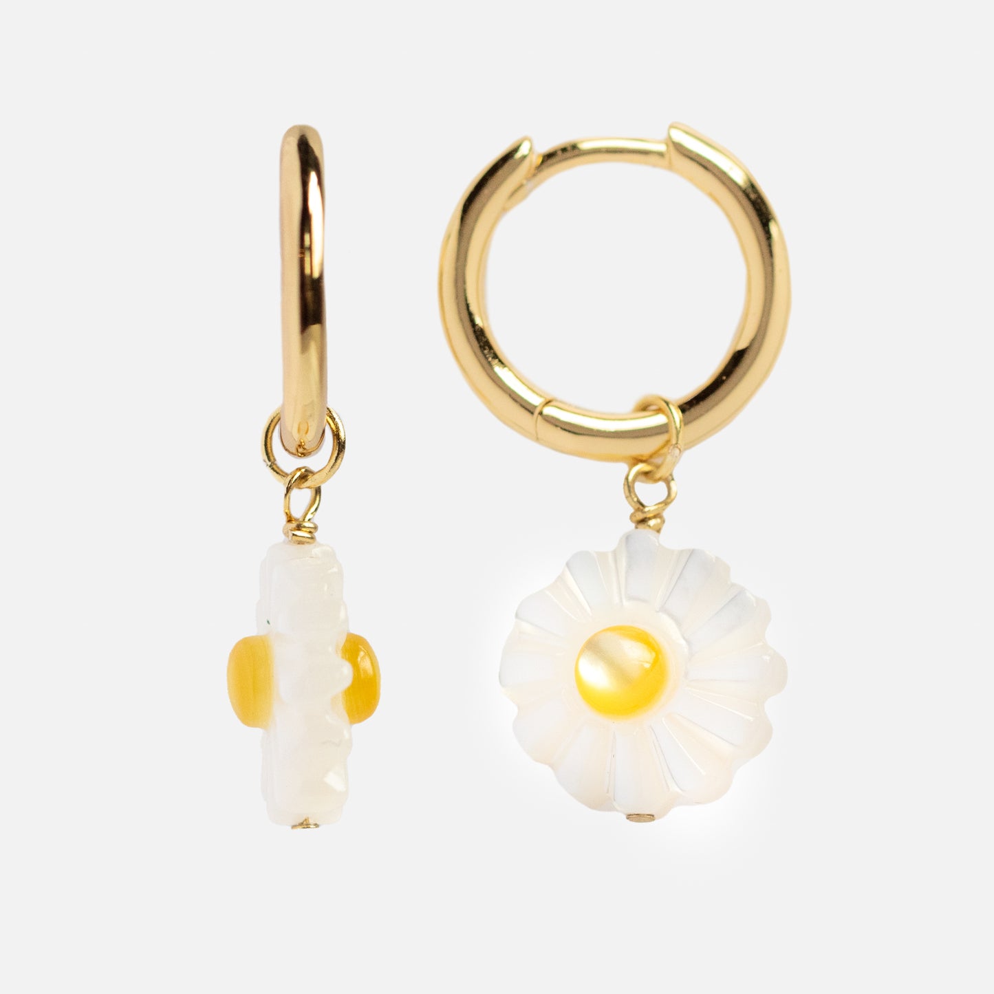 The Summer I Turned Pretty Daisy Charm Huggie Hoop Earrings