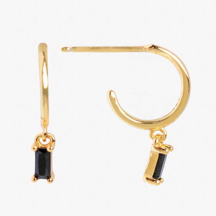 Baguette Huggie Hoop Earrings