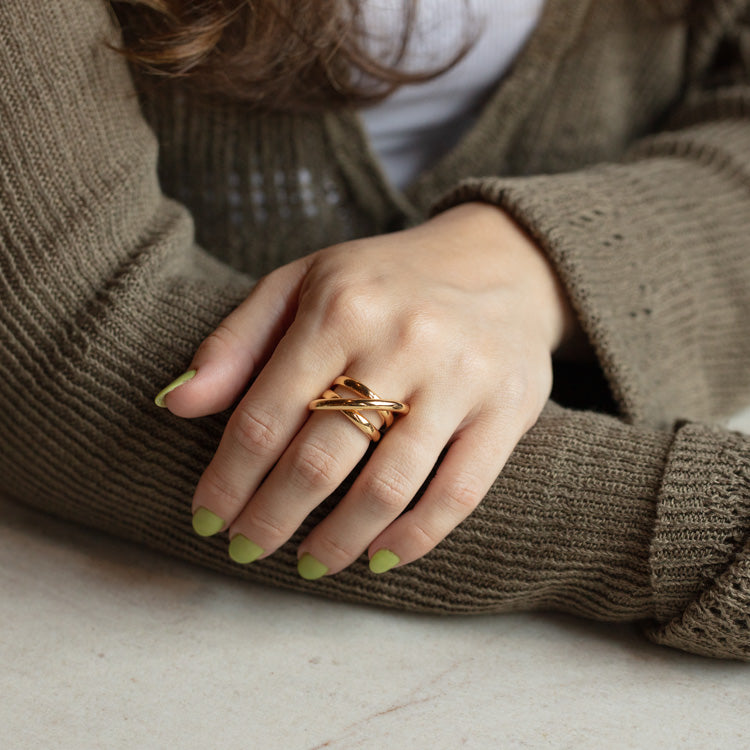Abstract Crossover Open Ring