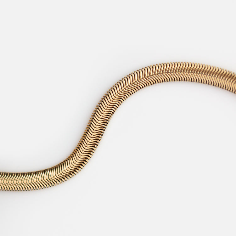 Thick Herringbone Chain Bracelet