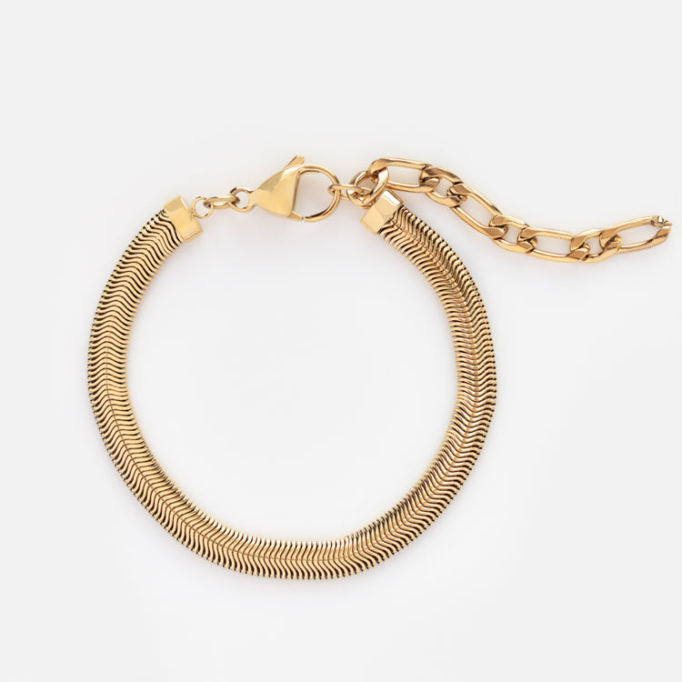 Thick Herringbone Chain Bracelet