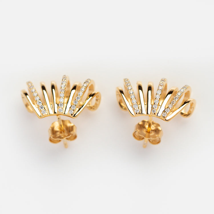 Multi Row Ear Huggie Earrings