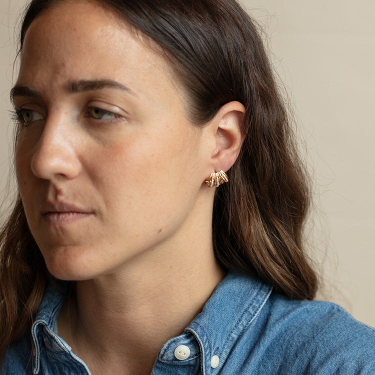 Multi Row Ear Huggie Earrings