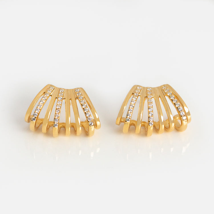 Multi Row Ear Huggie Earrings