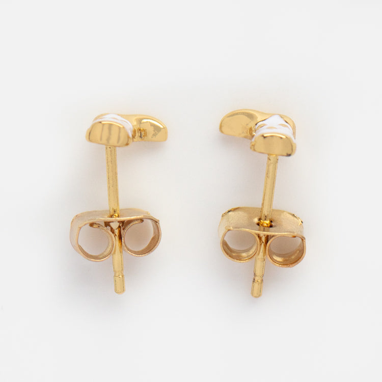 Enamel Cowboy Boot Stud Earrings