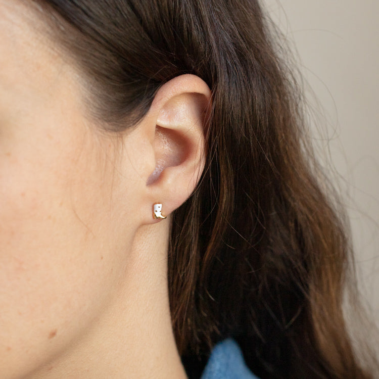 Enamel Cowboy Boot Stud Earrings