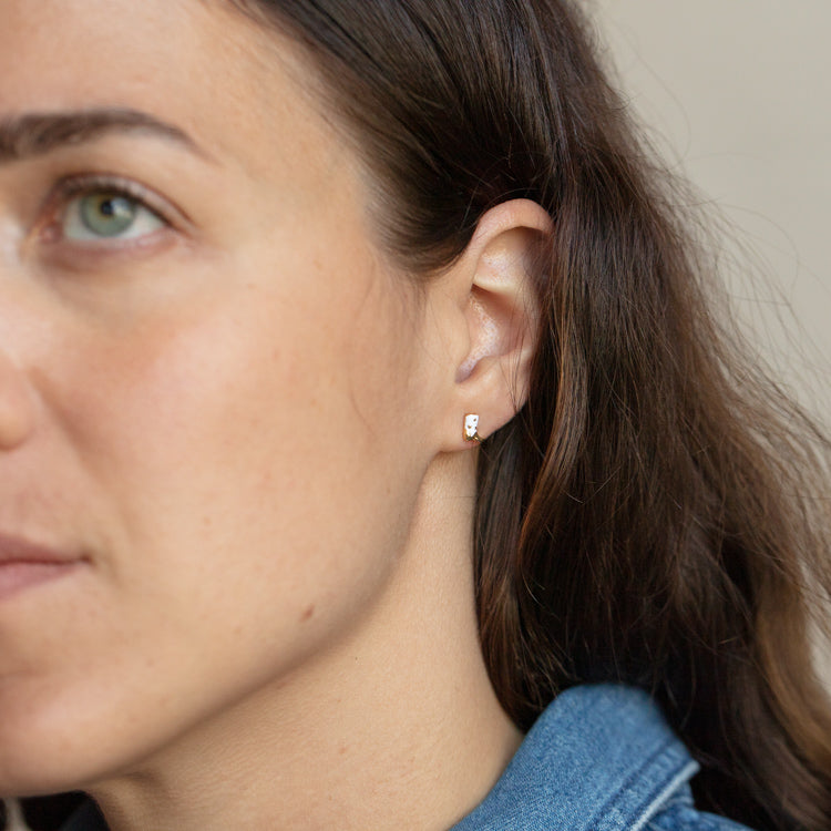 Enamel Cowboy Boot Stud Earrings