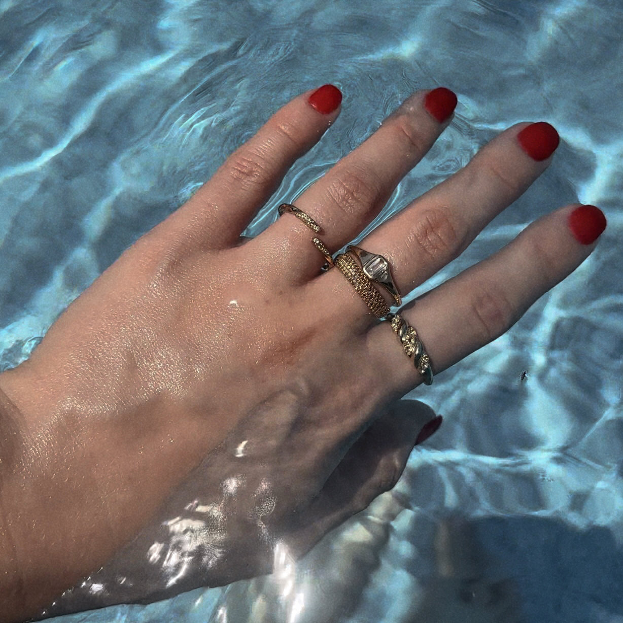 Solid Gold Emerald Cut Signet Ring