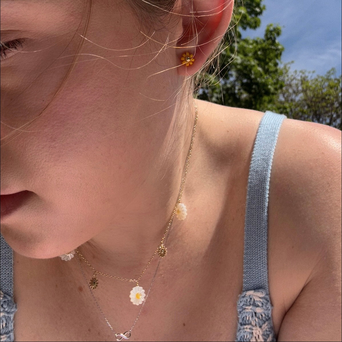 The Summer I Turned Pretty Yellow Daisy Beaded Stud Earrings