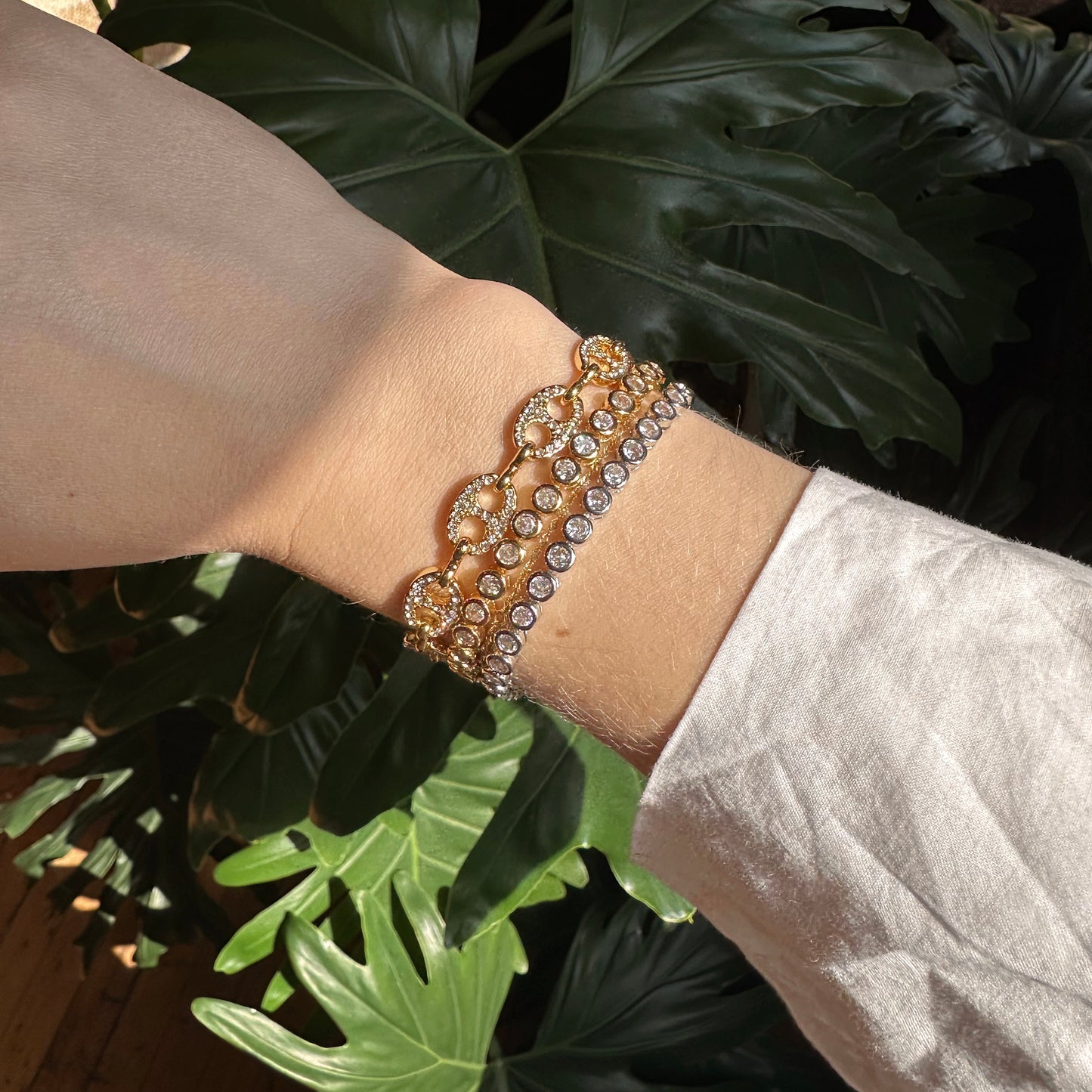 Coffee Beans Pave Bracelet